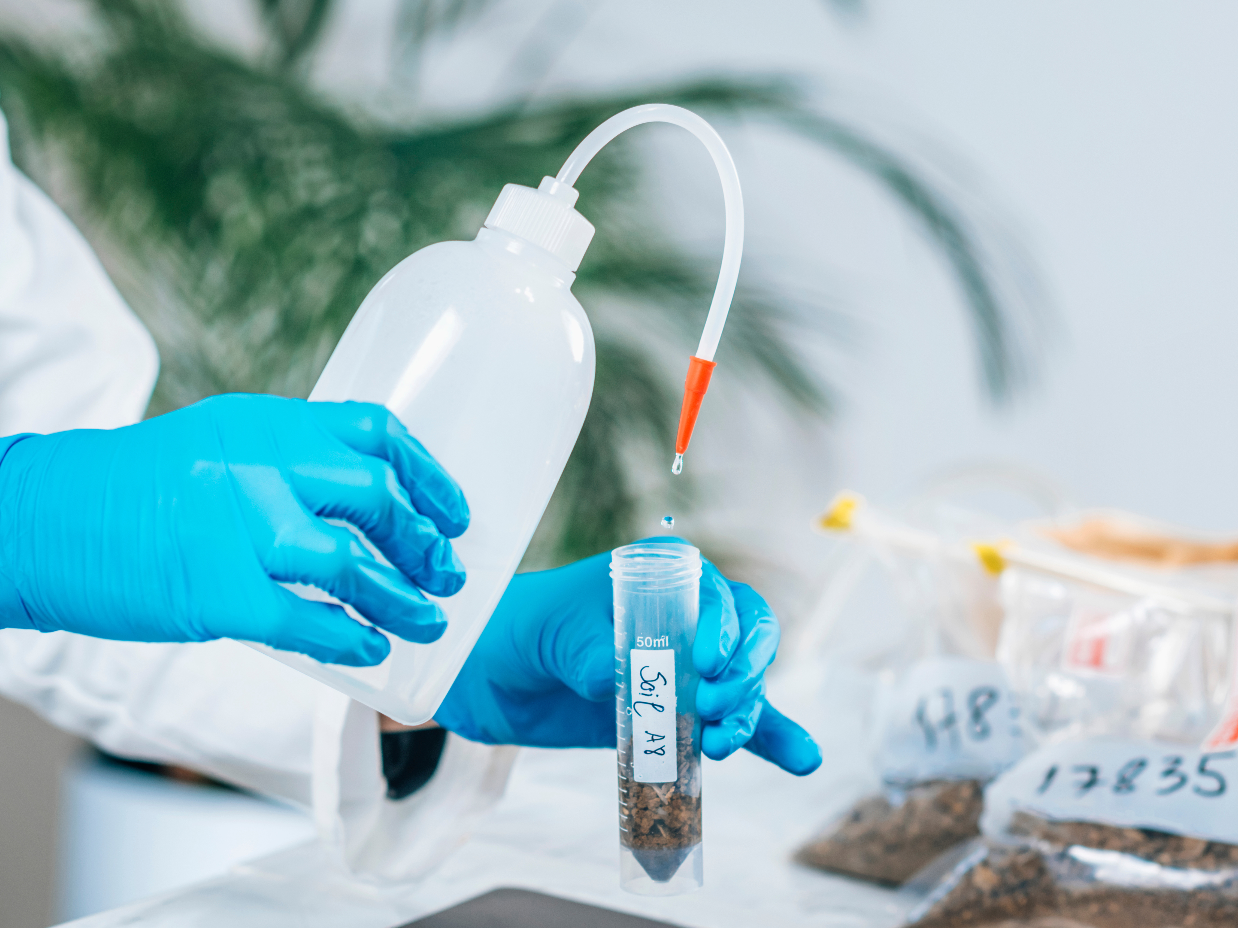 Soils testing in lab